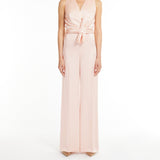Sleeveless jumpsuit in cady