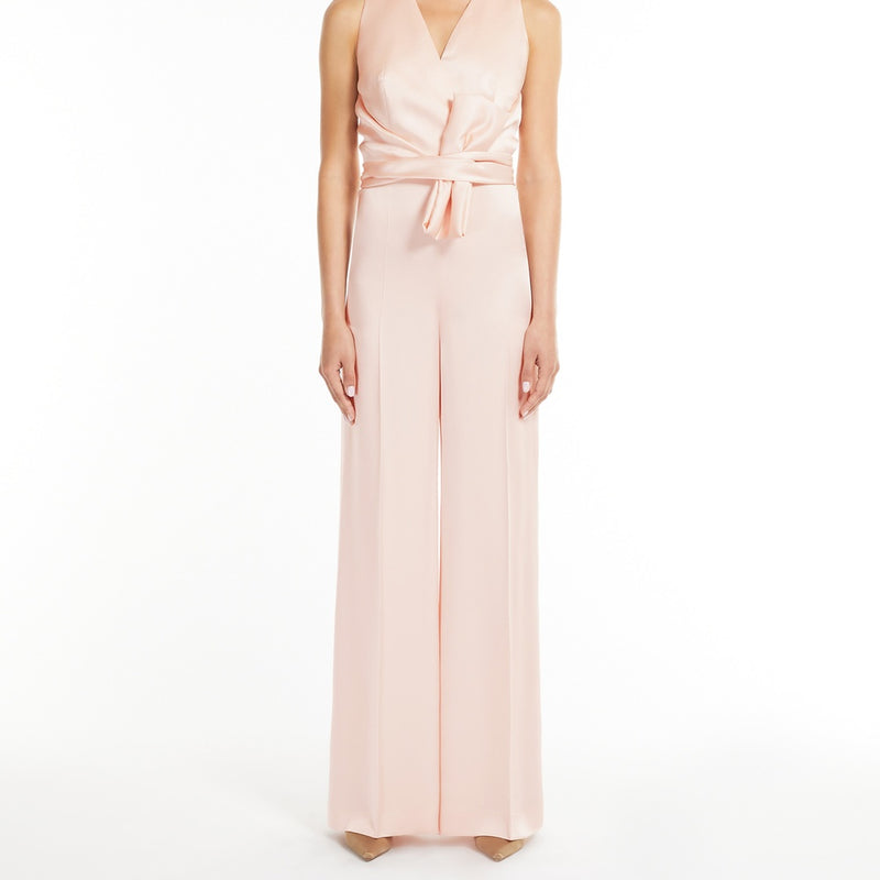 Sleeveless jumpsuit in cady