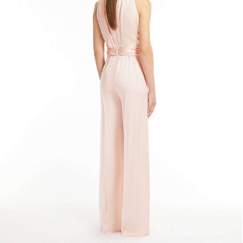 Sleeveless jumpsuit in cady