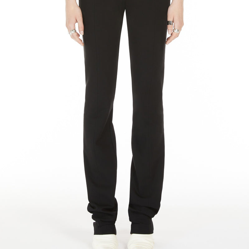 Fitted trousers in crepe jersey