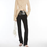 Slim-fit low-rise trousers