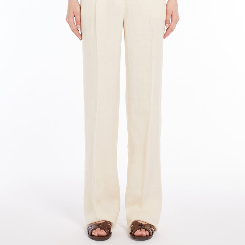 Mannish pure linen trousers
