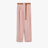 Straight-fit faded linen trousers