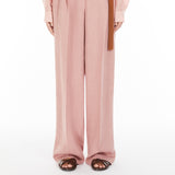 Straight-fit faded linen trousers