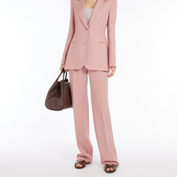 Mannish pure linen trousers