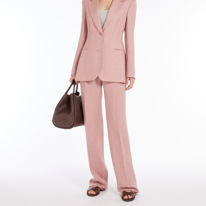 Mannish pure linen trousers