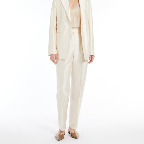 Silk shantung trousers