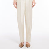 Silk shantung trousers