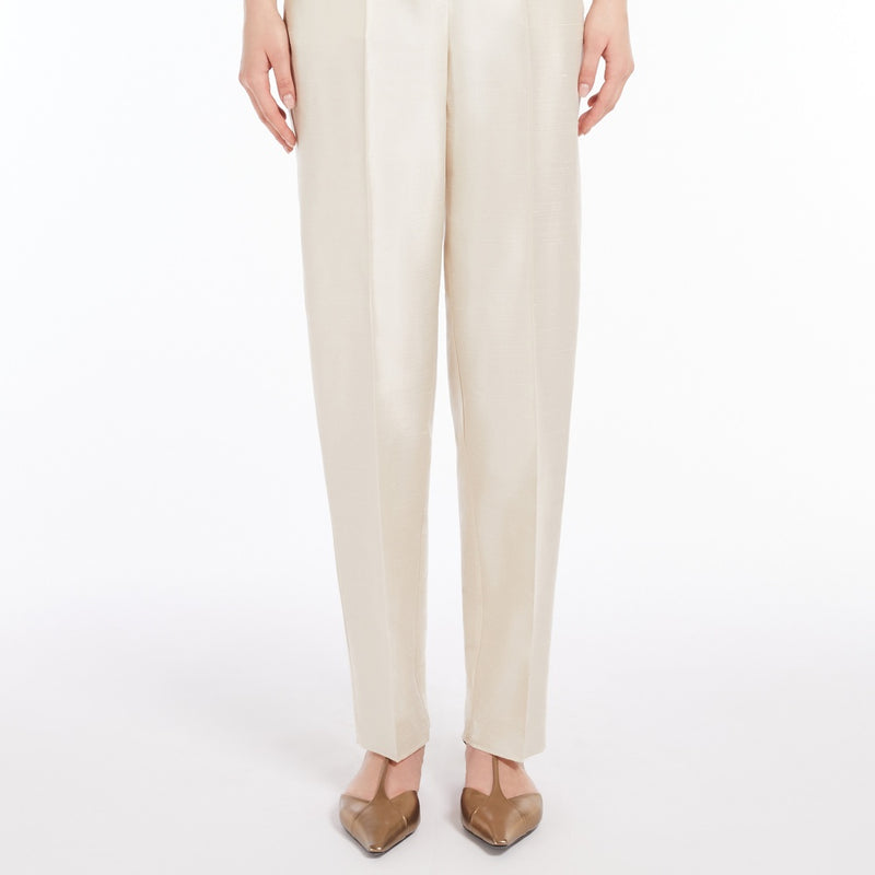 Silk shantung trousers