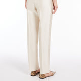 Silk shantung trousers