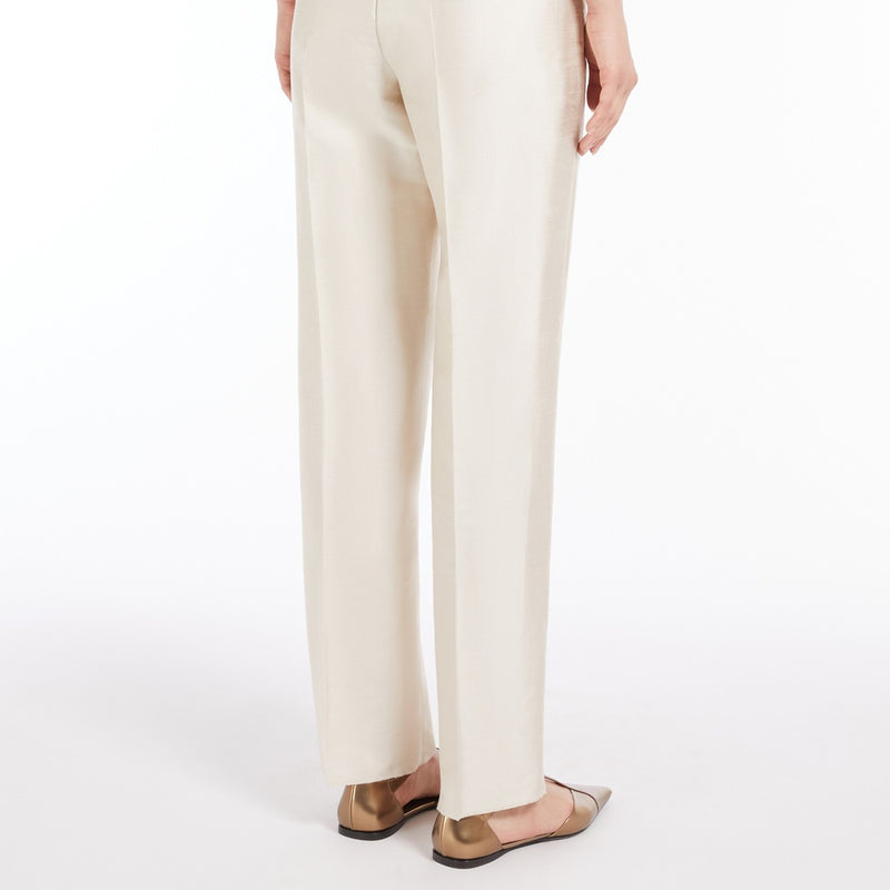 Silk shantung trousers