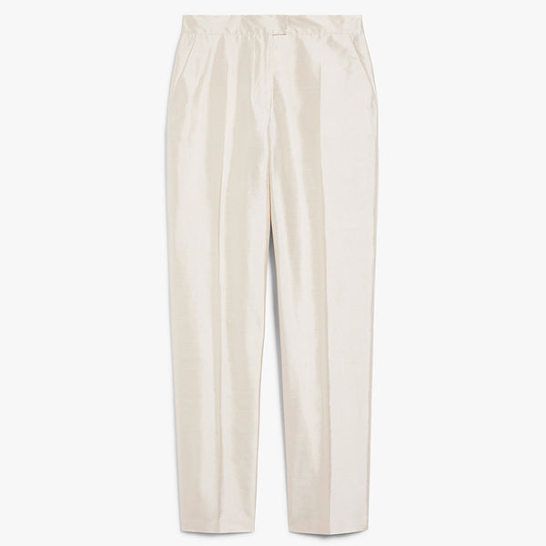 Silk shantung trousers
