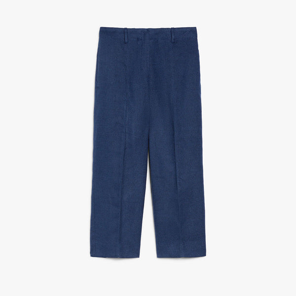 Linen and cotton cigarette trousers