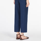 Linen and cotton cigarette trousers