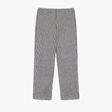 Linen and cotton basketweave trousers
