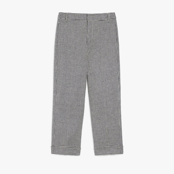 Linen and cotton basketweave trousers