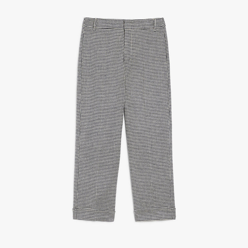 Linen and cotton basketweave trousers
