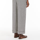Linen and cotton basketweave trousers