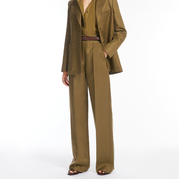 Pure linen trousers
