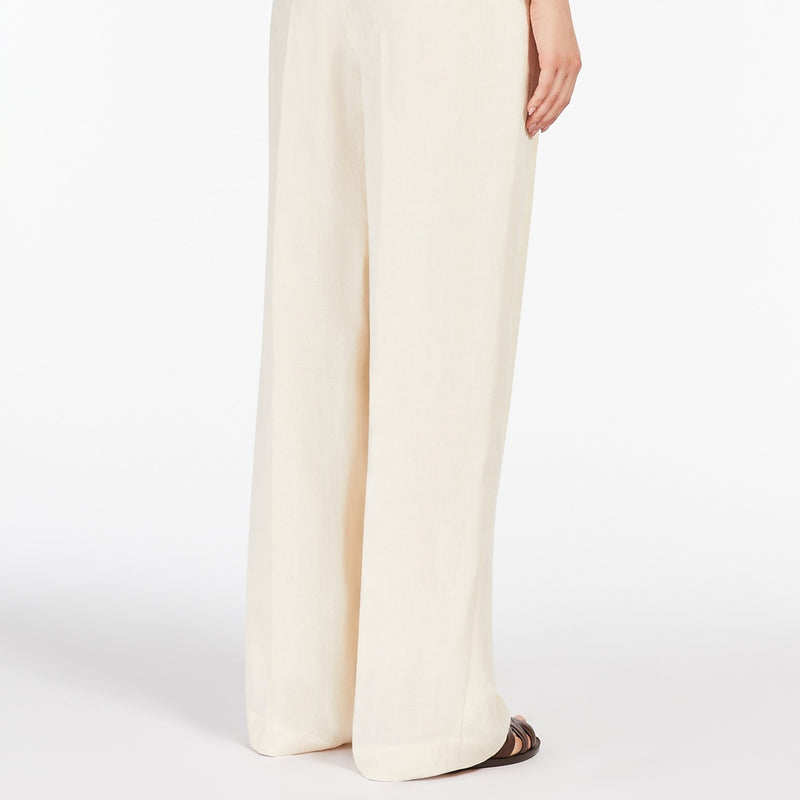 Straight-fit faded linen trousers