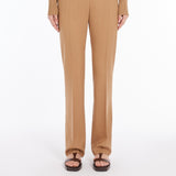 Straight-cut wool, mohair and silk trousers
