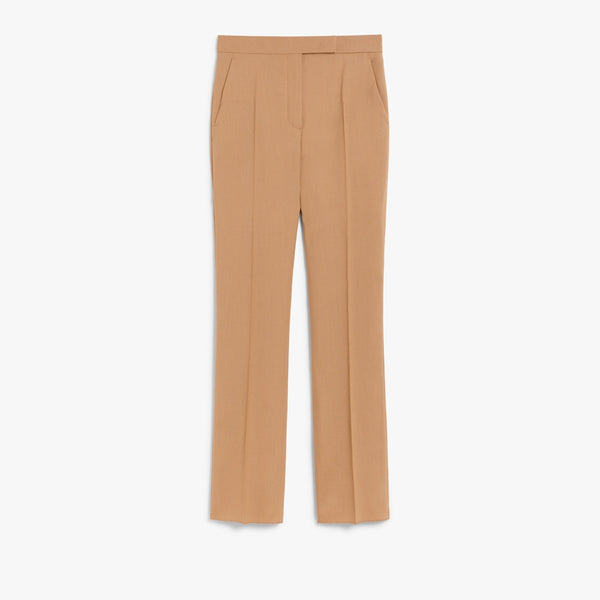 Straight-cut wool, mohair and silk trousers