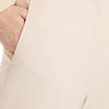 Straight-fit wool satin trousers