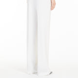 Straight-fit wool satin trousers