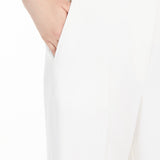 Straight-fit wool satin trousers