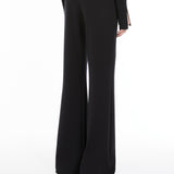 High-waisted scuba jersey trousers