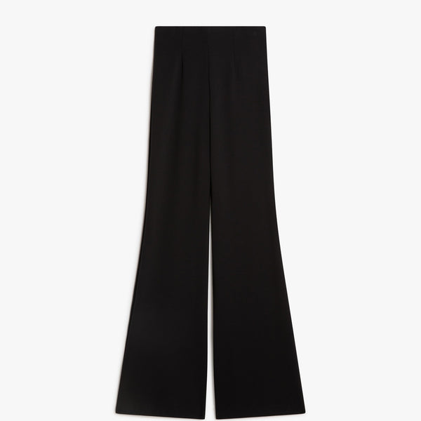 High-waisted scuba jersey trousers