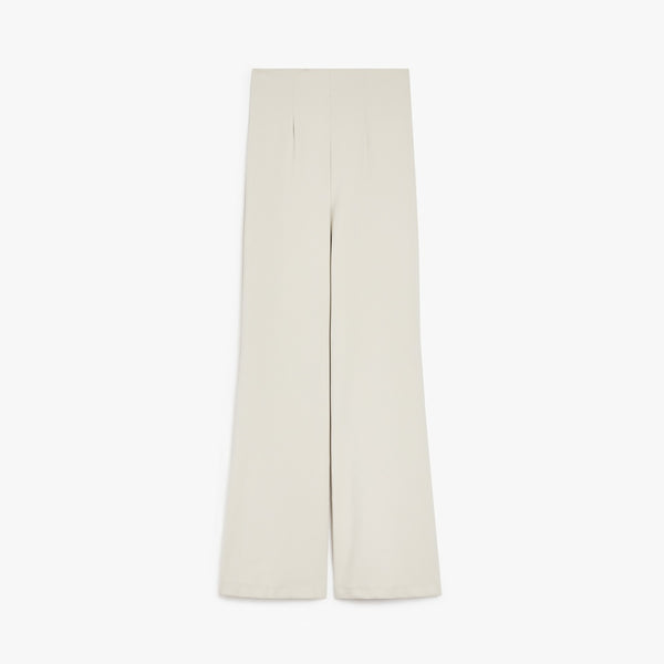 High-waisted scuba jersey trousers