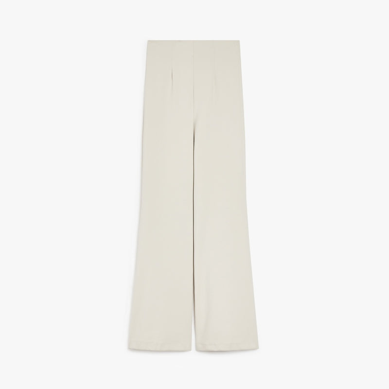 High-waisted scuba jersey trousers