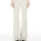 High-waisted scuba jersey trousers