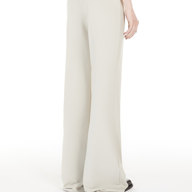 High-waisted scuba jersey trousers