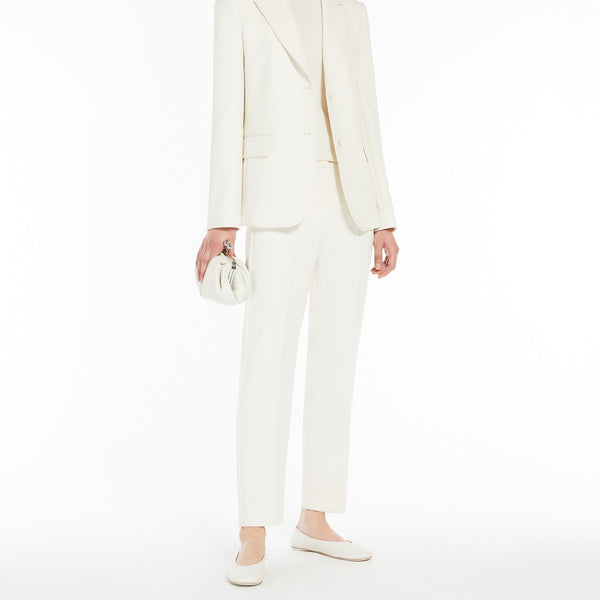Double viscose canvas trousers