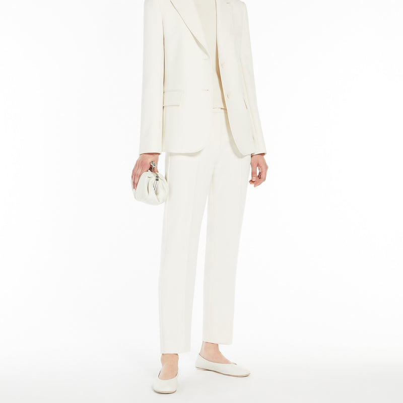 Double viscose canvas trousers