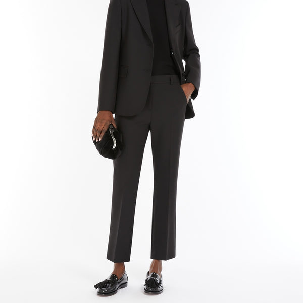 Double viscose canvas trousers