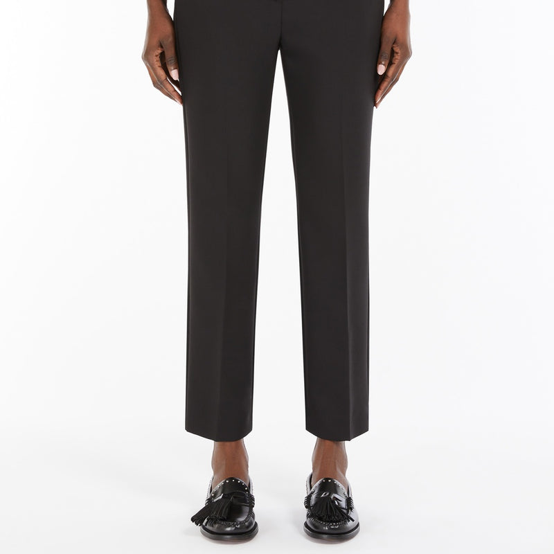 Double viscose canvas trousers