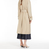 Double-breasted trench coat in water-repellent twill