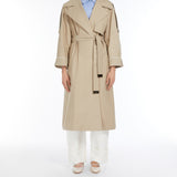 Oversized trench coat in water-repellent twill