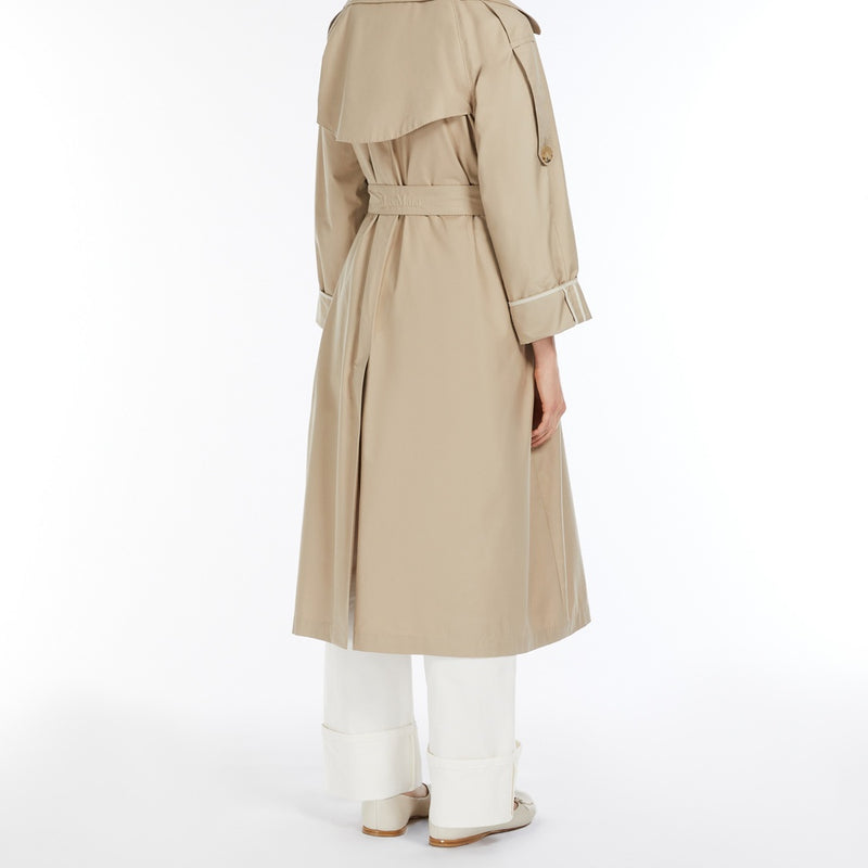 Oversized trench coat in water-repellent twill