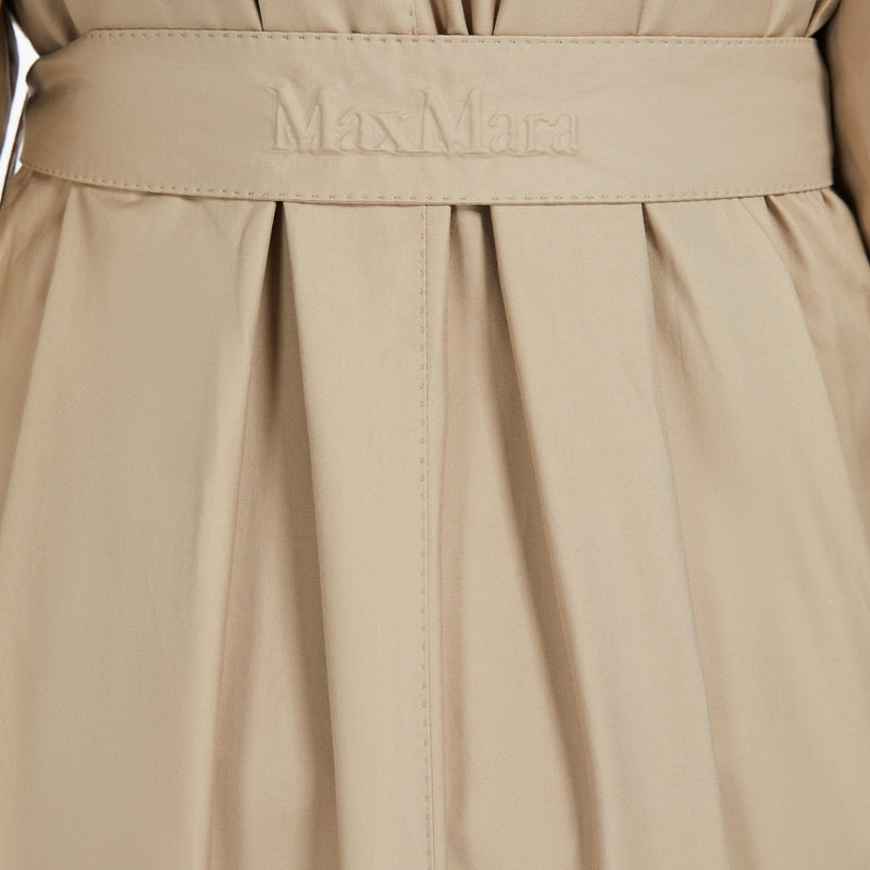 Oversized trench coat in water-repellent twill