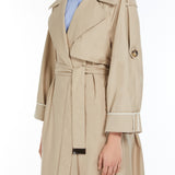 Oversized trench coat in water-repellent twill