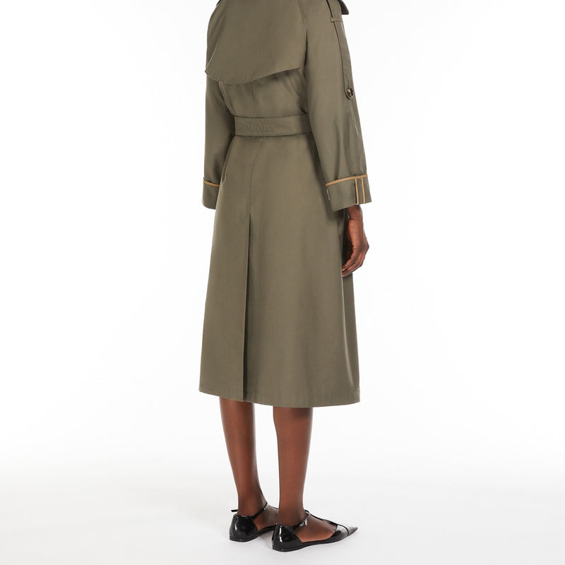 Oversized trench coat in water-repellent twill