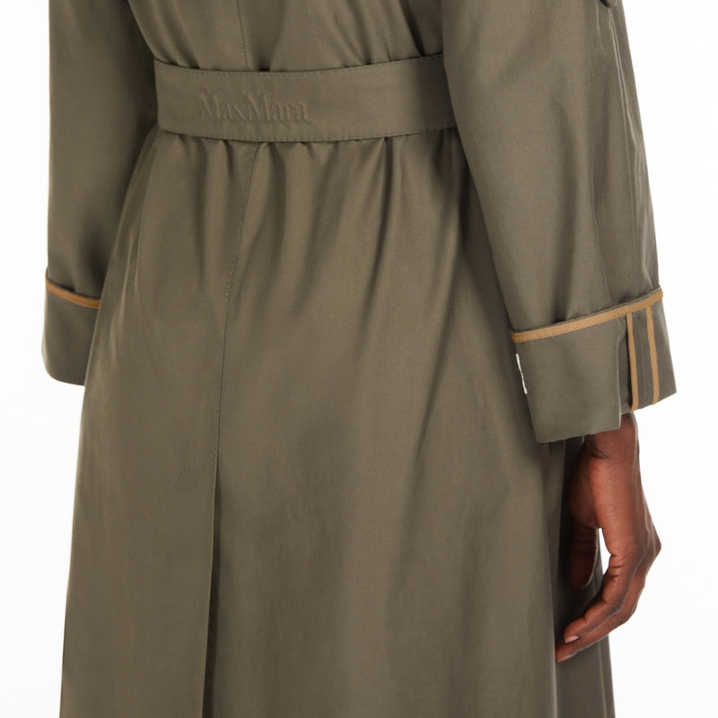 Oversized trench coat in water-repellent twill