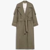 Oversized trench coat in water-repellent twill
