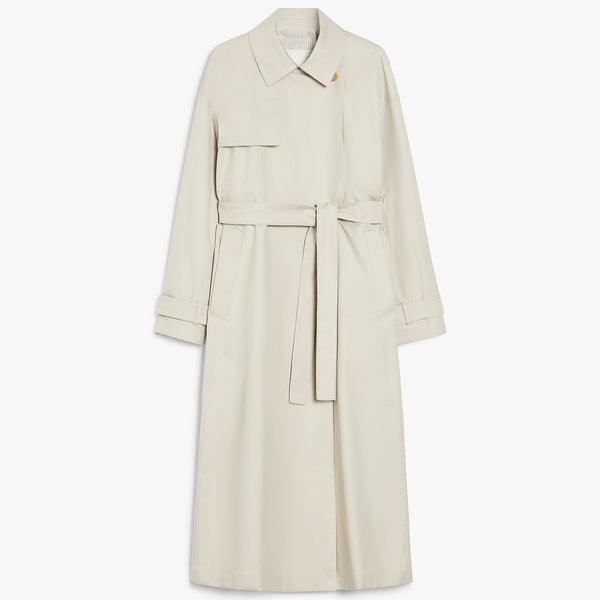 Water-repellent twill trench coat