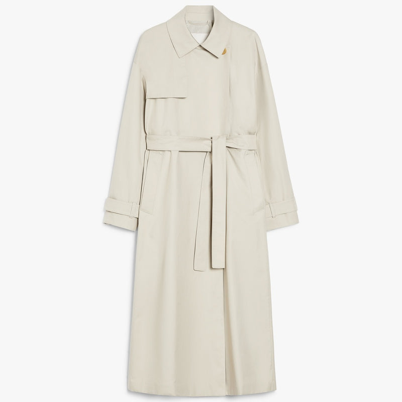 Water-repellent twill trench coat