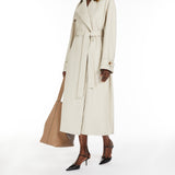 Water-repellent twill trench coat